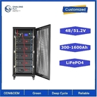 48/51.2V 300/400/500/600ah Cabinet LiFePO4 Lithium Battery Packs For Home Solar System