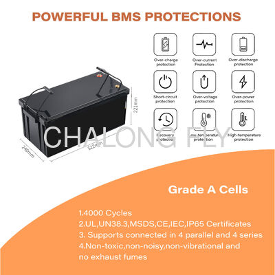 24V 100Ah Lithium Iron Phosphate Battery Pack with BMS for E-Scooter RV Marine & Solar Power System