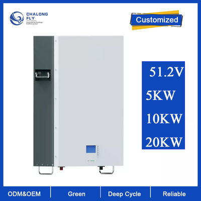 LiFePo4 OEM van de Lithiumbatterij ODM 51.2V 100AH 200AH van het de Opslaglifepo4 Lithium van de Huis Zonne-energie Opgezette de Batterijmuur