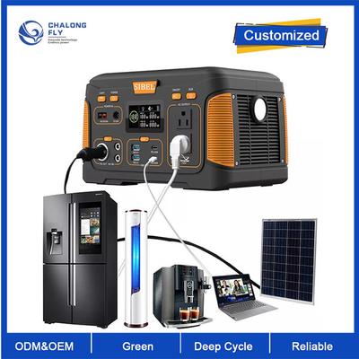 OEM ODM LiFePO4 lithiumbatterij Draagbare zonnecentrale USB Type C DC AC OUTPUT lithiumbatterijpakketten