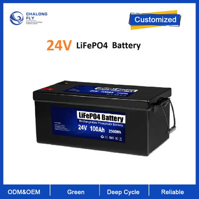 Batterij van het LiFePO424v 100AH de Li-Ionenlifepo4 lithium met BMS voor de Bootrv Kampeerauto van de Zonne-energiemotorfiets