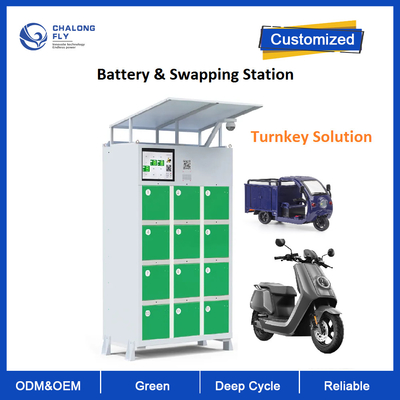 Intelligente Openlucht zelf-Laadt Batterij die Postkabinet voor van de e-Fiets de Riksja'sbatterij Autopedmotorfiets ruilen