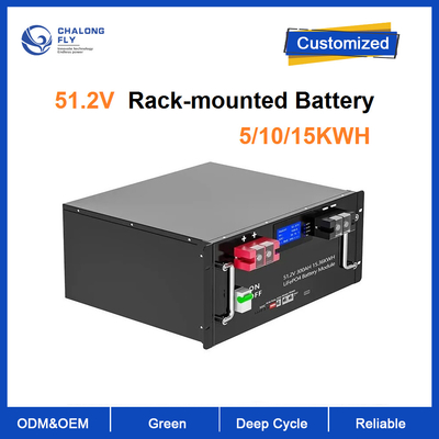Het rek zet LiFePO4-het Systeemlithium Ion Battery Renewable 48V 100AH 200AH 300Ah van de Huis Zonne-energie op