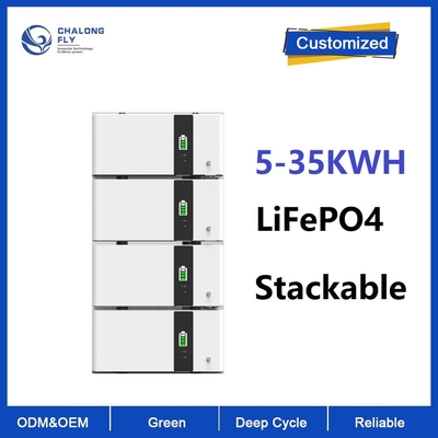 LiFePO4 Stapelbaar 10kwh-Lithium Ion Battery Pack 48v 200Ah 10KWH 15KWH 20KWH voor het Systeem 6000cycles van de Zonne-energieopslag