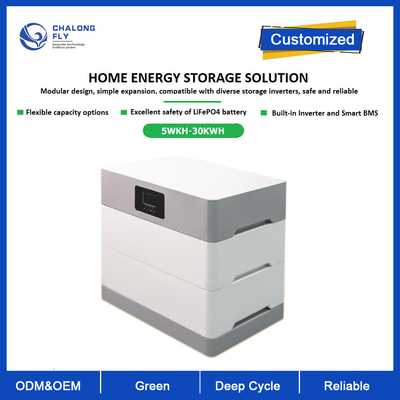 Zonne-energielifepo4 Lithium Ion Battery 5kwh 10kwh 15kwh 20KWH 30KWH met UL-certificaat voor huis ESS