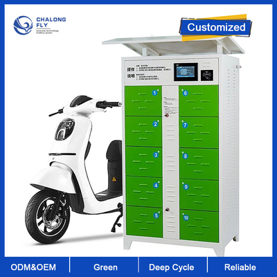 LiFePO4 Lithiumbatterij Motorfiets Verwisselingsbatterijstation Energie-uitwisselingsoplossing Buiten