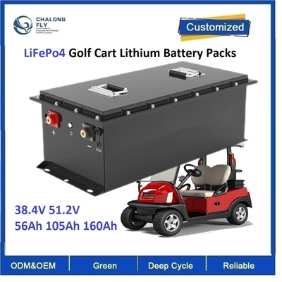 CLF OEM ODM Oplaadbare LiFePo4 Golfkar Lithiumbatterijen 38.4V 56Ah 105Ah 160Ah Truck Vorklift Bus 6000fietsen