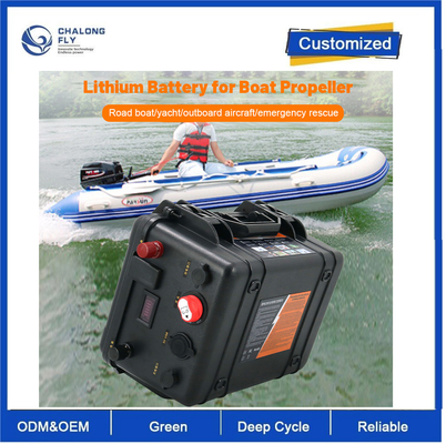 CLF 12V 100AH Lithiumbatterij OEM ODM Elektrische motor Assault Boat Kayak 24 Volt 200 Amp Marine Thruster Battery