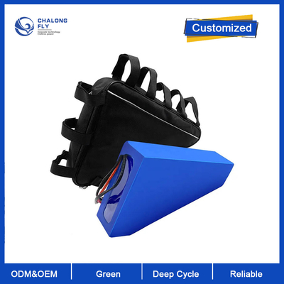 CLF Groothandel 52V 60V 72V 20Ah 25Ah 30Ah 35Ah Driehoekige Lithium Ion Battery Cylindrische Ebike Battery voor elektrische fiets