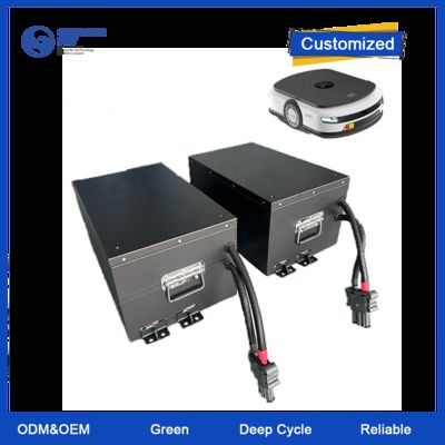 25.6V 51.2V 83.2V AGV Robot Lithium Batterij 100A 150A 200Ah 48V Lifepo4 Batterijpakket met Oplader AGV Lithium-ion Batterij