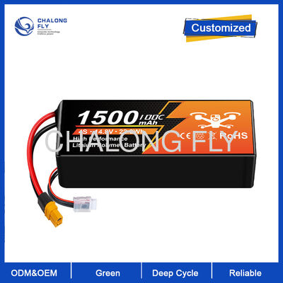 Duurzaam 2S1P 7.4V 1500mAh Lithium Polymer UAV Drone Battery Pack met OEM/ODM ondersteuning