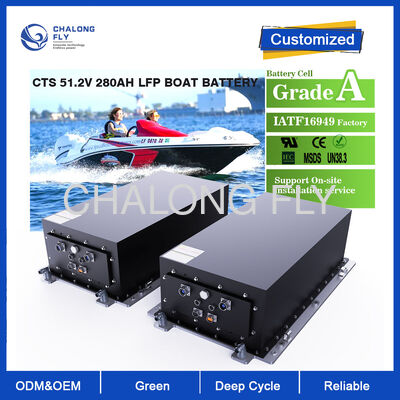 51.2V 280AH Lifepo4 batterij IP67 waterdicht Marine Lithium batterij met 6000 cycli voor elektrische boot