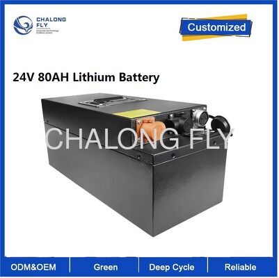 CLF Vierkante Lithium Batterij Pack 24V 80Ah Hoogvermogen Energieopslag Lithium-Ion Externe Batterij