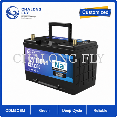 12V 80Ah–100Ah Natrium-Ion Start-Stop Accu voor SUV's en Voertuigen met Hoge Belasting