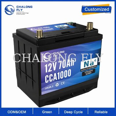 12V 70Ah 1000CCA Natrium-Ion Autoaccu voor Personenauto's en Stedelijke Vloten
