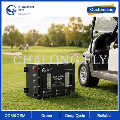 48V High-Current LiFePO4 Golf Cart Battery 105Ah en 160Ah voor zware lasten en bergklimmen